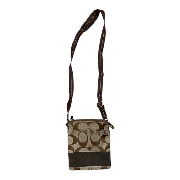 COACH Brown and Tan Crossbody Bag - Picture 1 of 5